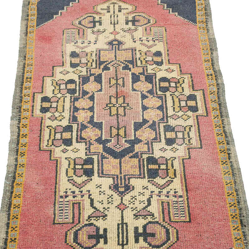 El Dokuma Vintage Halı - 53 cm x 128 cm - K0076425