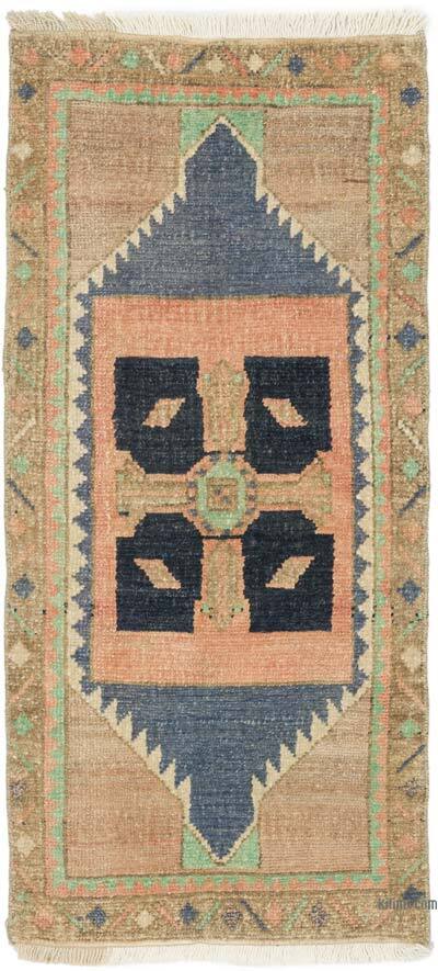 Vintage Turkish Hand-Knotted Rug - 1' 7" x 3' 5" (19" x 41")