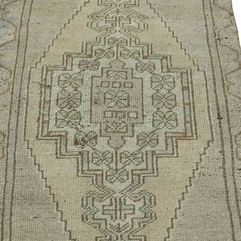 El Dokuma Vintage Halı - 51 cm x 106 cm - K0076431