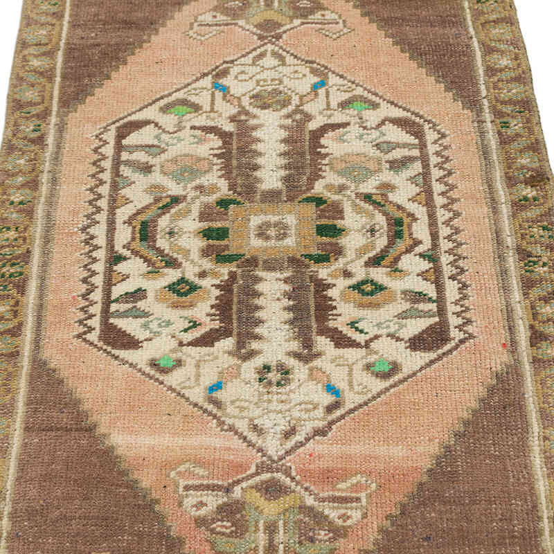 Alfombra Vintage Turca Anudada a Mano - 52 cm x 113 cm - K0076432