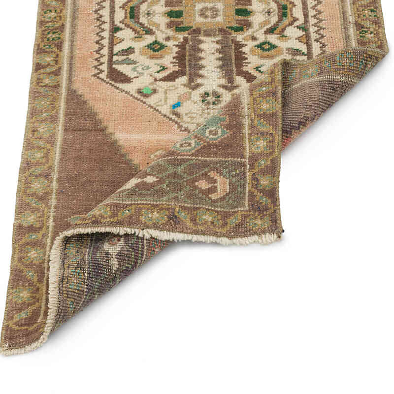Alfombra Vintage Turca Anudada a Mano - 52 cm x 113 cm - K0076432