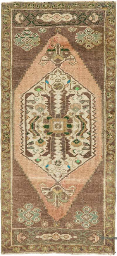 El Dokuma Vintage Halı - 52 cm x 113 cm