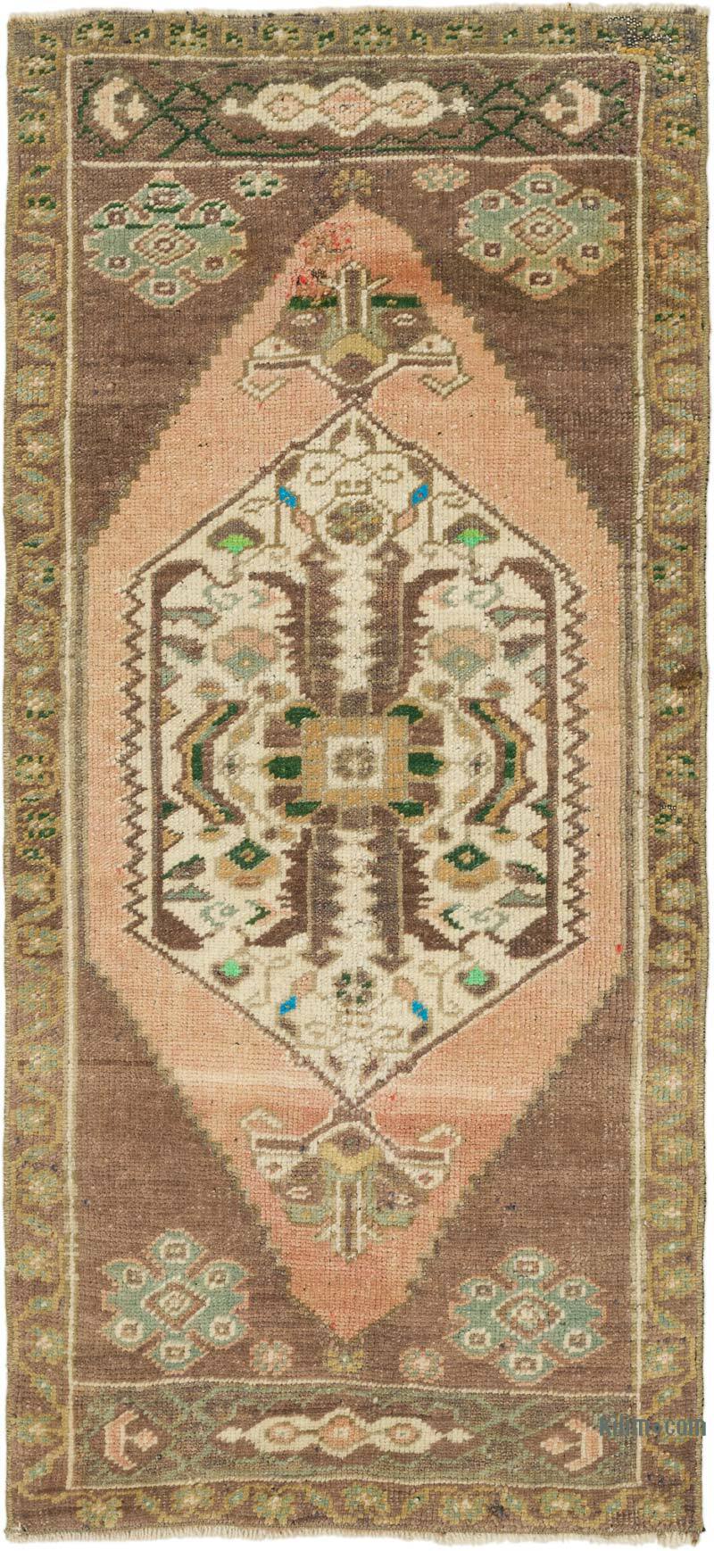Alfombra Vintage Turca Anudada a Mano - 52 cm x 113 cm - K0076432