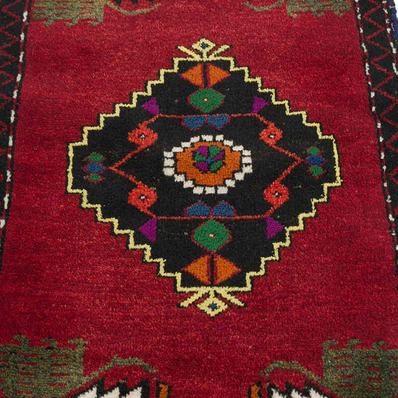 El Dokuma Vintage Halı - 51 cm x 109 cm - K0076435