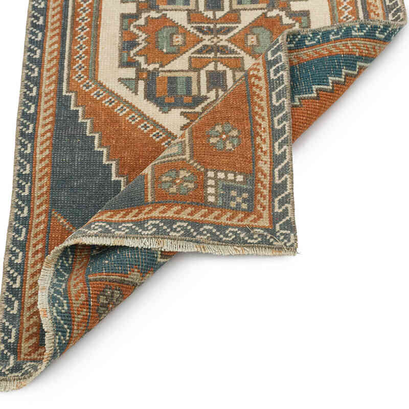 El Dokuma Vintage Halı - 49 cm x 96 cm - K0076436