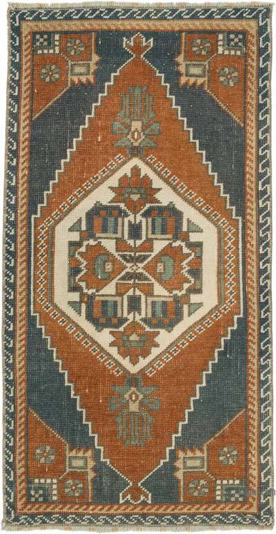 El Dokuma Vintage Halı - 49 cm x 96 cm