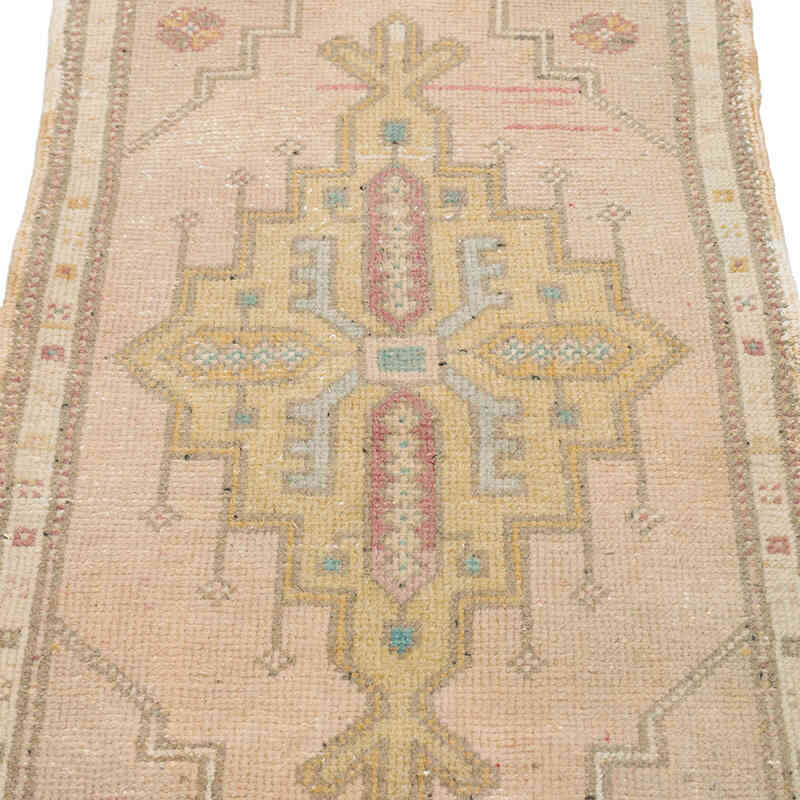 El Dokuma Vintage Halı - 54 cm x 115 cm - K0076438
