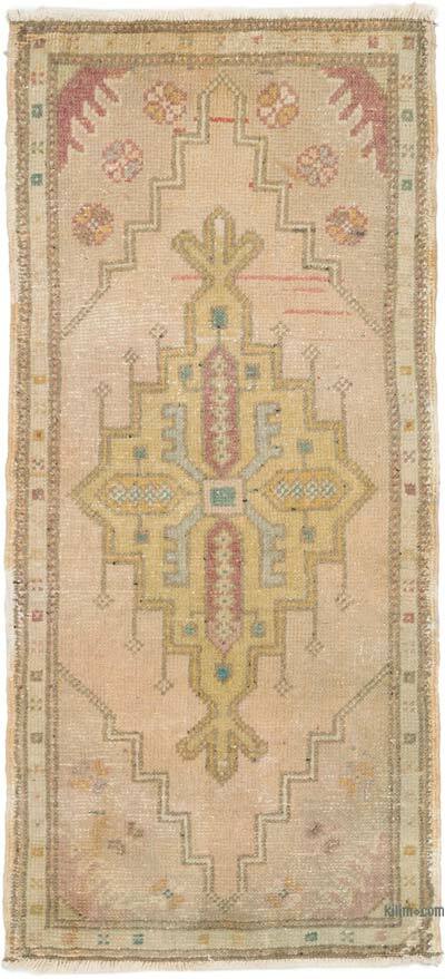 Vintage Turkish Hand-Knotted Rug - 1' 9" x 3' 9" (21" x 45")