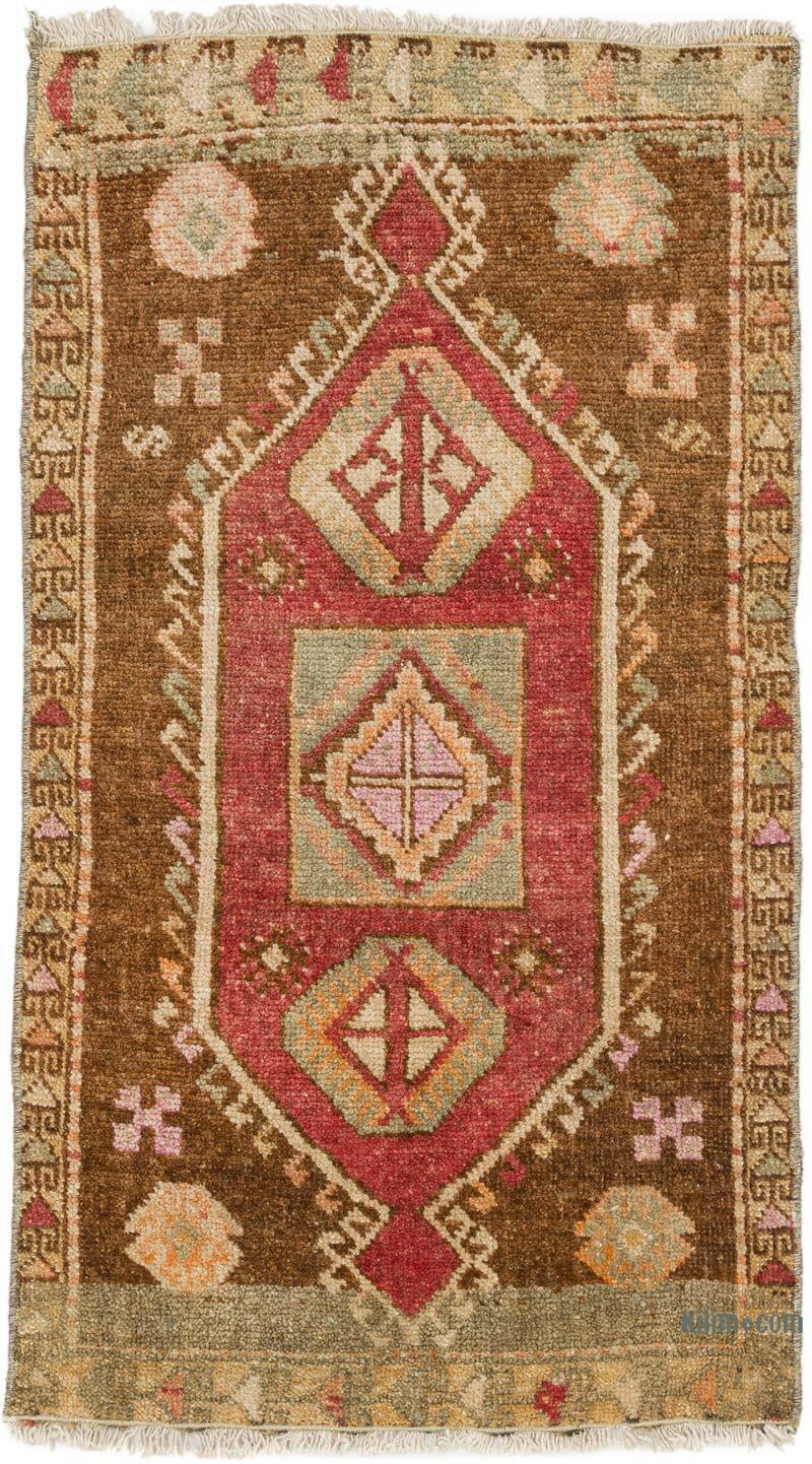 Vintage Turkish Hand-Knotted Rug - 1' 8" x 2' 11" (20" x 35") - K0076439