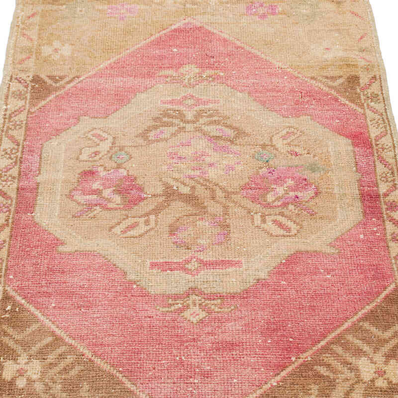 Alfombra Vintage Turca Anudada a Mano - 54 cm x 100 cm - K0076441