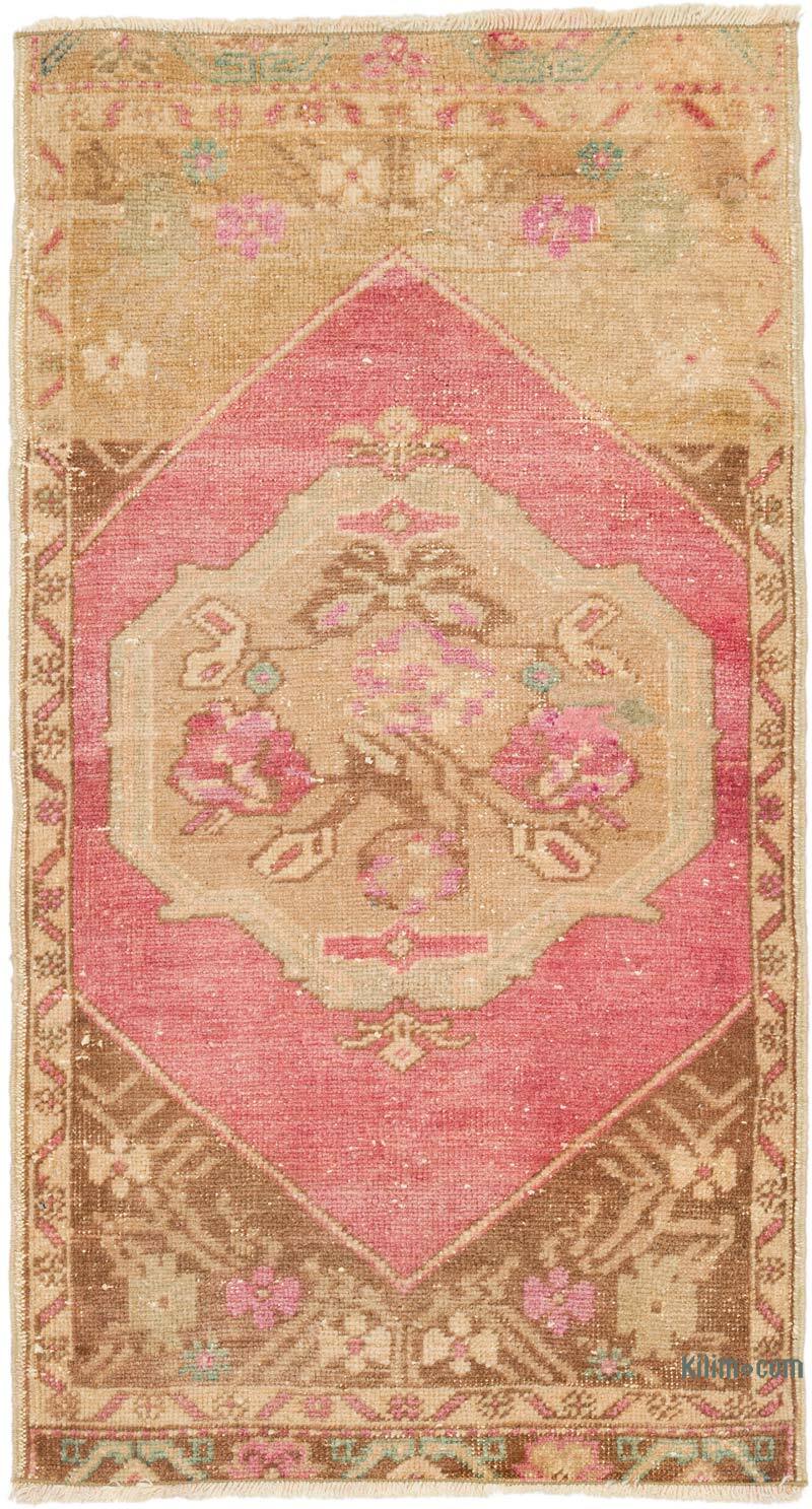 Alfombra Vintage Turca Anudada a Mano - 54 cm x 100 cm - K0076441