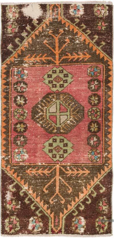 El Dokuma Vintage Halı - 46 cm x 95 cm