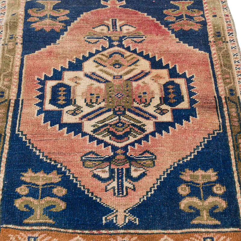 Alfombra Vintage Turca Anudada a Mano - 59 cm x 110 cm - K0076447