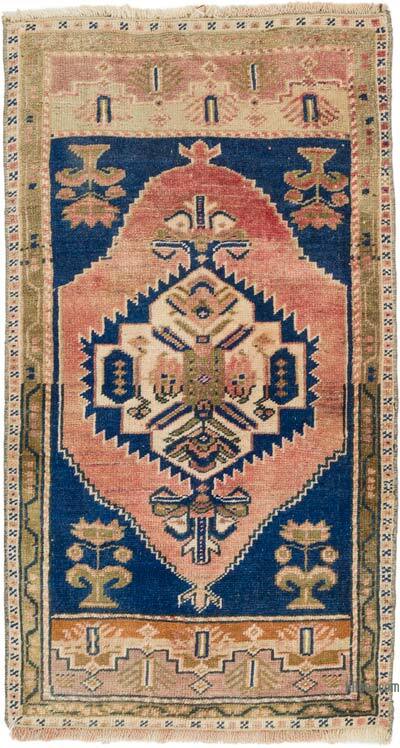 Vintage Turkish Hand-Knotted Rug - 1' 11" x 3' 7" (23" x 43")