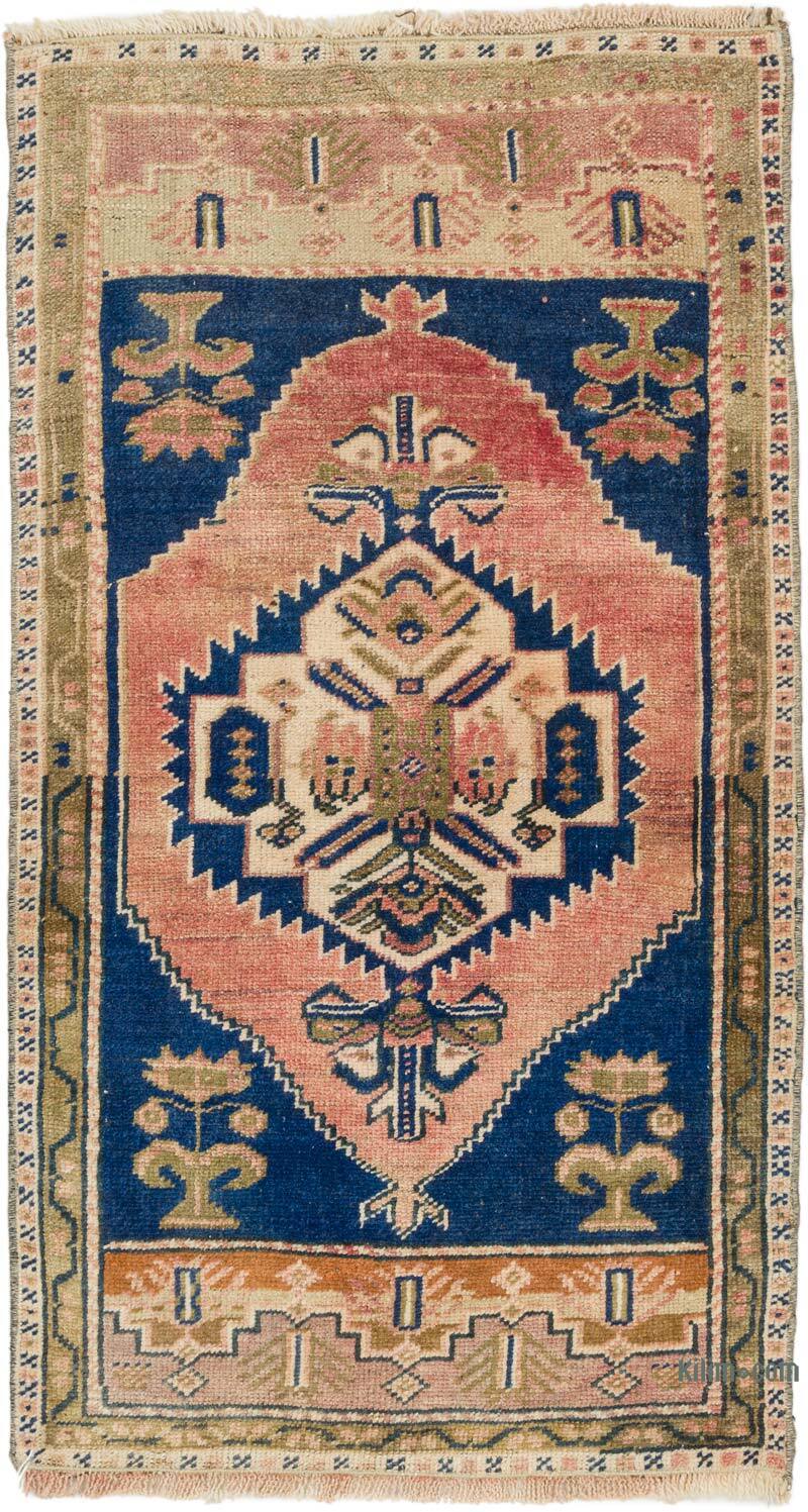 Alfombra Vintage Turca Anudada a Mano - 59 cm x 110 cm - K0076447