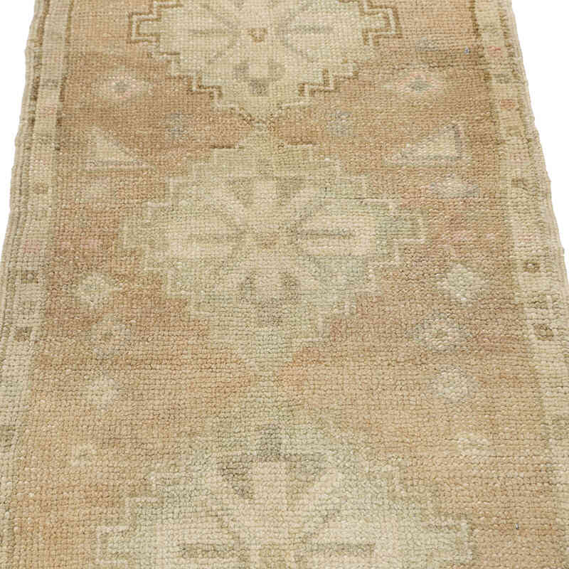 El Dokuma Vintage Halı - 51 cm x 100 cm - K0076449