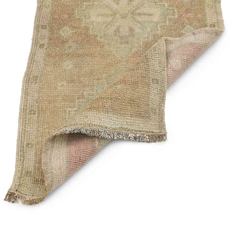 El Dokuma Vintage Halı - 51 cm x 100 cm - K0076449