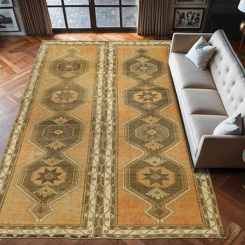 Alfombra Vintage Turca Anudada a Mano - 264 cm x 408 cm - K0076454