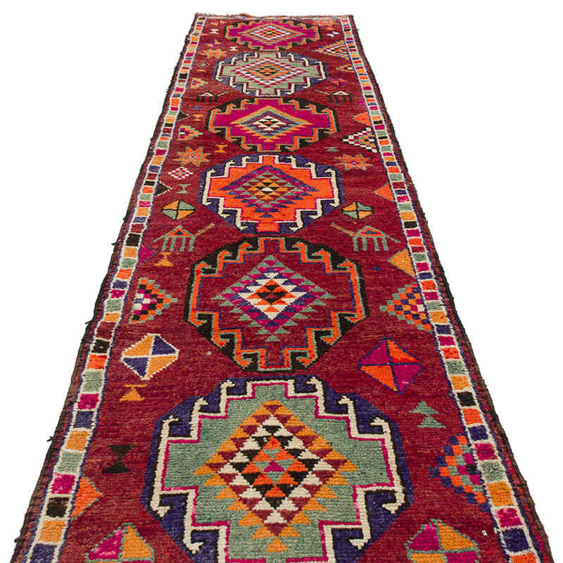 Vintage Tribal Runner Rug - 3'  x 11' 11" (36" x 143") - K0076462