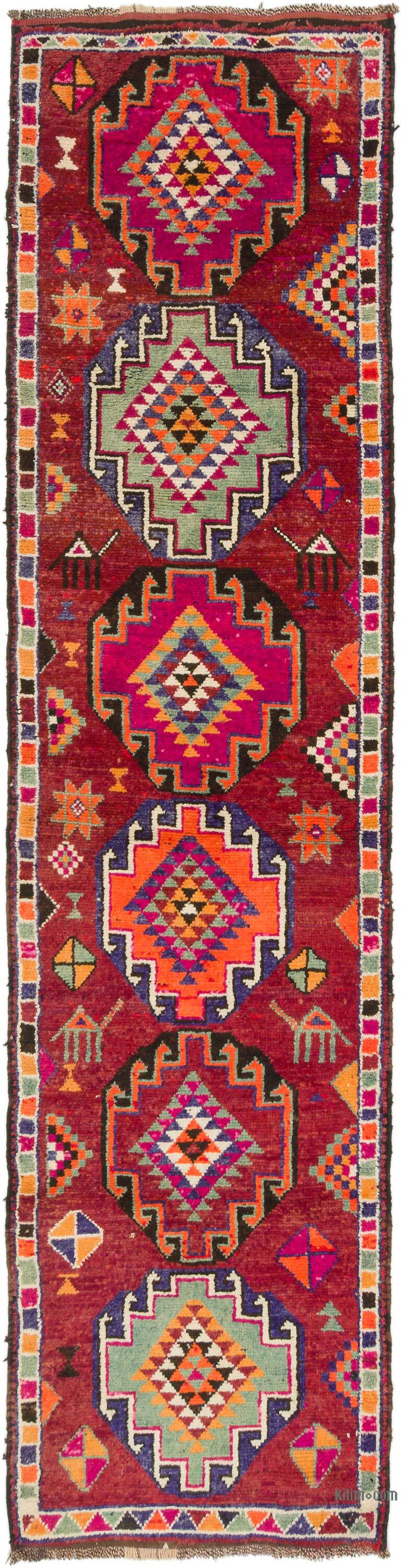 Vintage Tribal Runner Rug - 3'  x 11' 11" (36" x 143") - K0076462