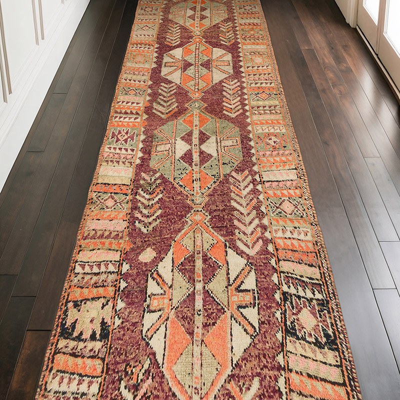 Vintage Tribal Runner Rug - 4'  x 11' 8" (48" x 140") - K0076464