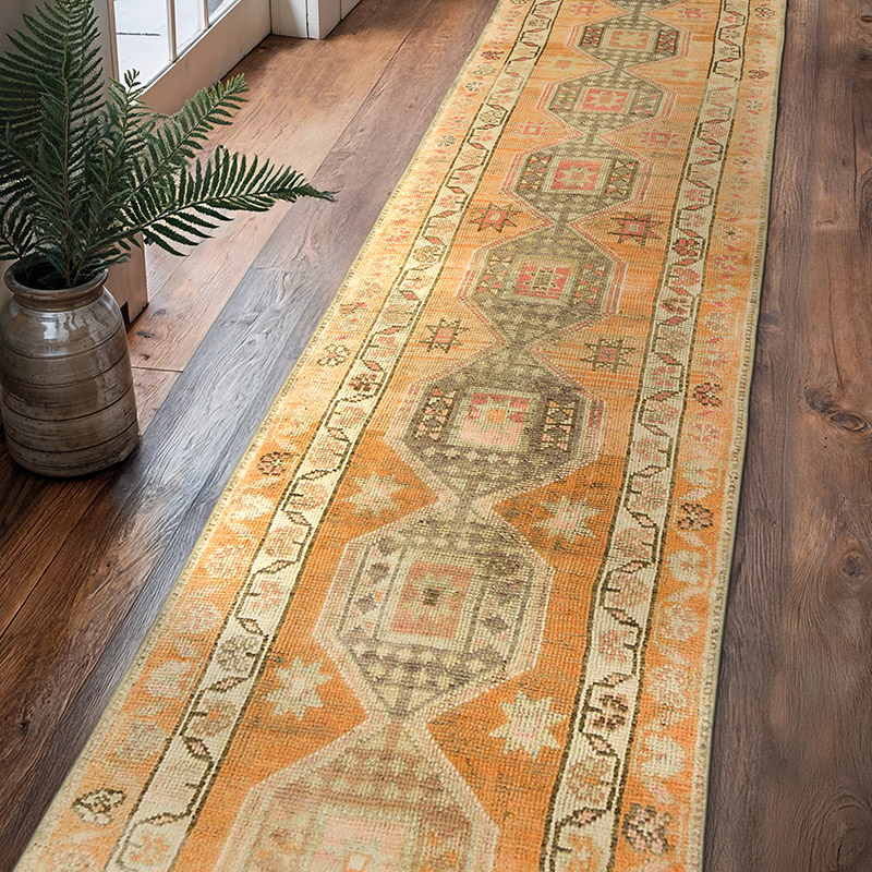 Alfombra Vintage de pasillo - 80 cm x 360 cm - K0076466