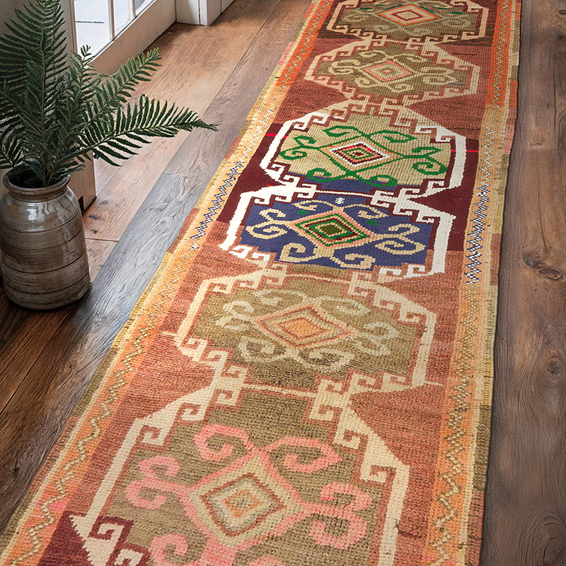 Vintage Tribal Runner Rug - 2' 7" x 10' 6" (31" x 126") - K0076468