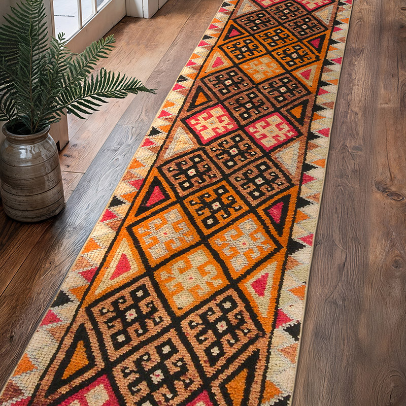 Alfombra Vintage de pasillo - 70 cm x 340 cm - K0076472