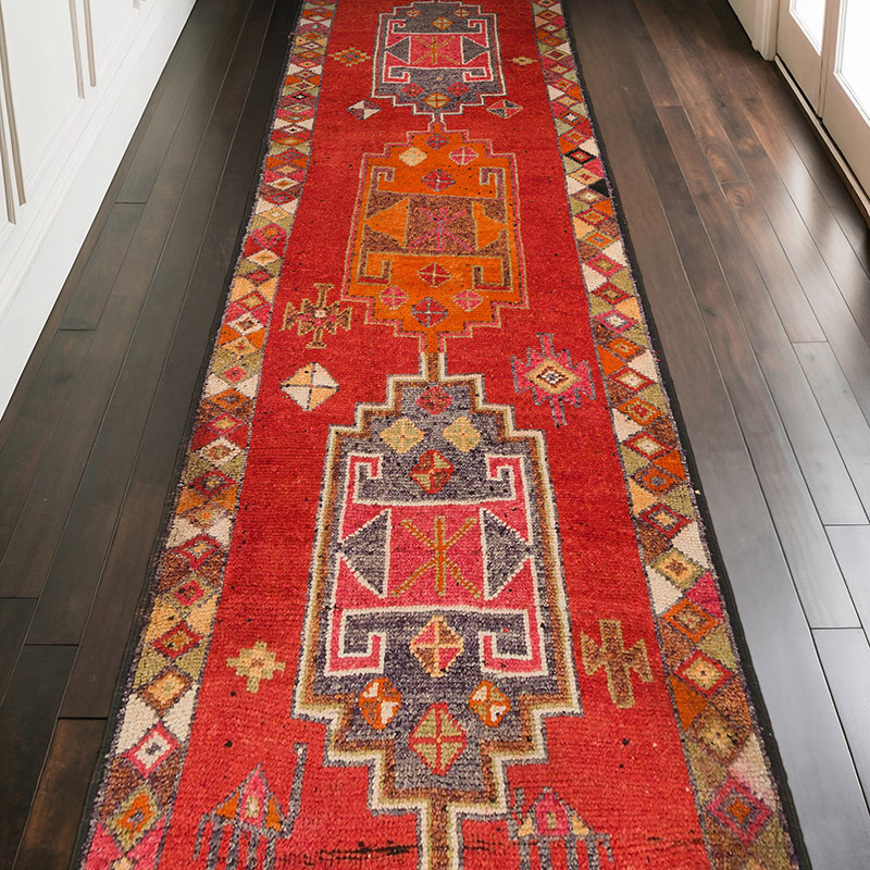 Alfombra Vintage de pasillo - 120 cm x 342 cm - K0076474