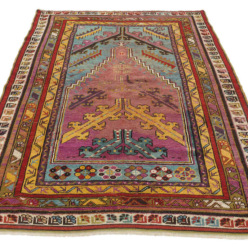 Antika Mucur El Dokuması Halı - 114 cm x 167 cm - K0076476