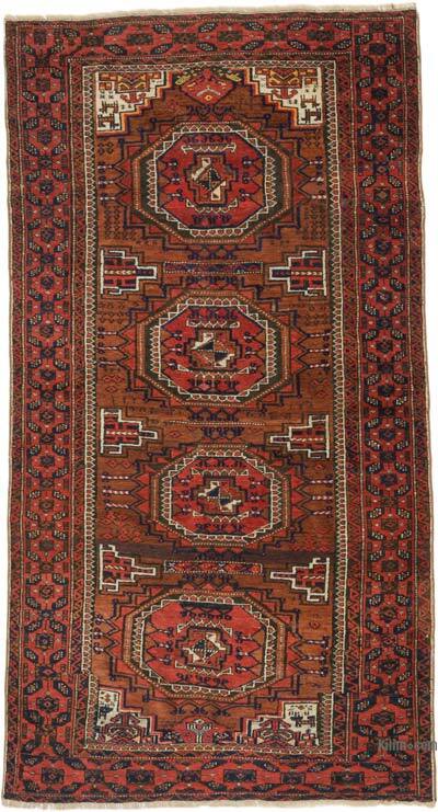 El Dokuma Vintage Halı - 91 cm x 166 cm