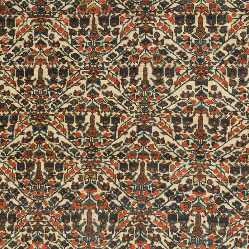 Vintage Hand-Knotted Oriental Rug - 4' 8" x 5' 5" (56" x 65") - K0076478
