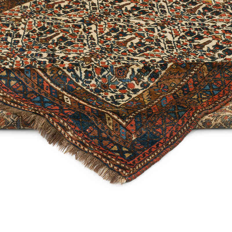 Vintage Hand-Knotted Oriental Rug - 4' 8" x 5' 5" (56" x 65") - K0076478