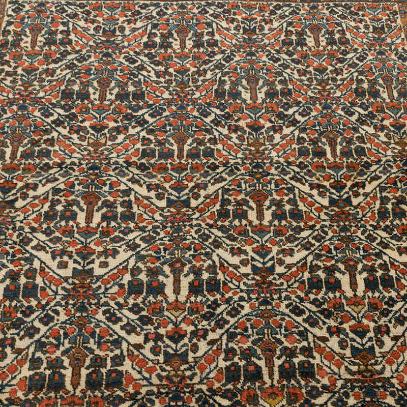 Vintage Hand-Knotted Oriental Rug - 4' 8" x 5' 5" (56" x 65") - K0076478