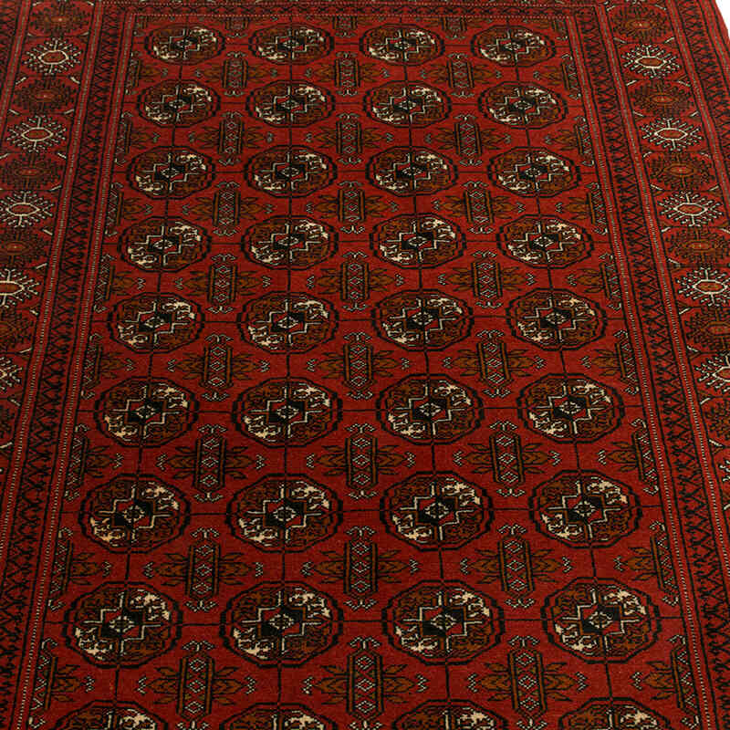 Alfombra Turcomana Antigua Anudada a Mano - 115 cm x 157 cm - K0076479