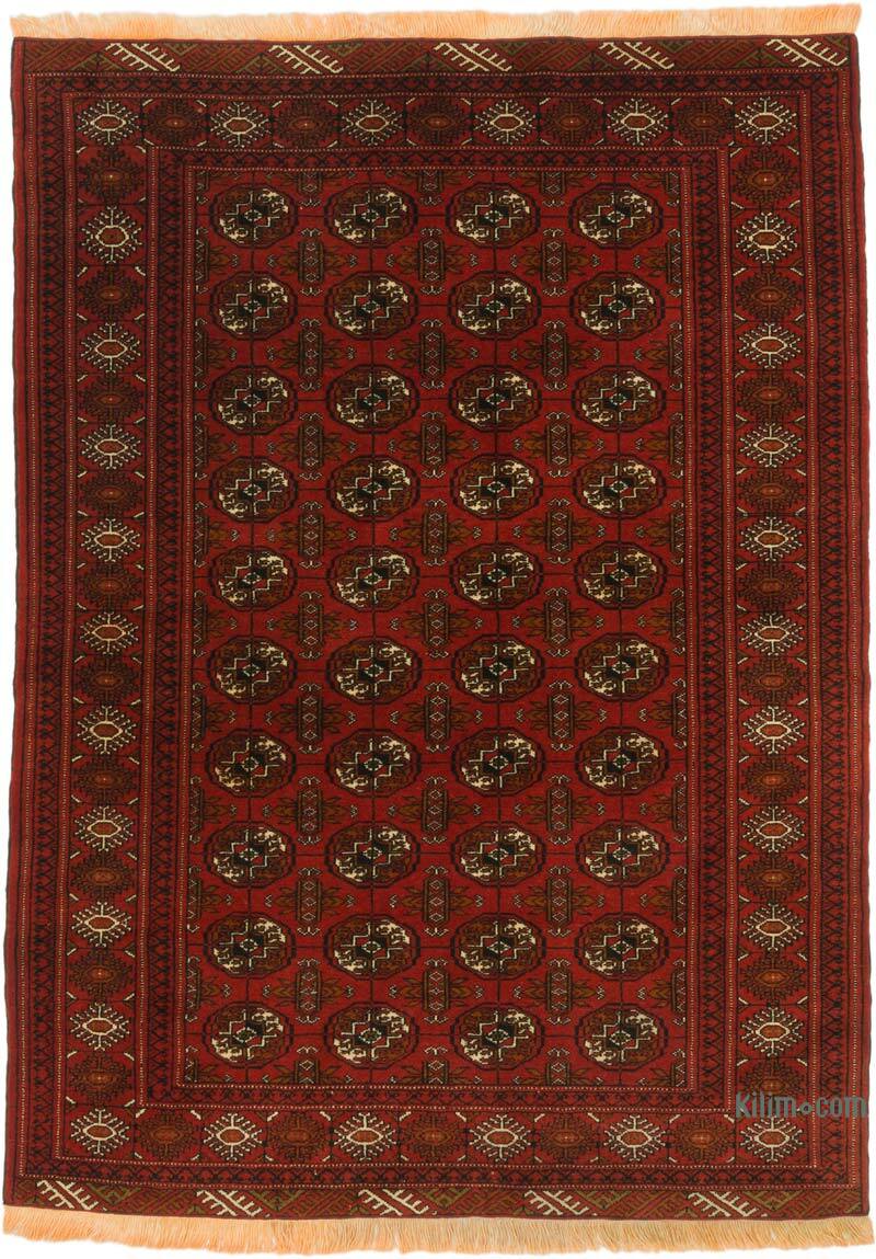 Alfombra Turcomana Antigua Anudada a Mano - 115 cm x 157 cm - K0076479