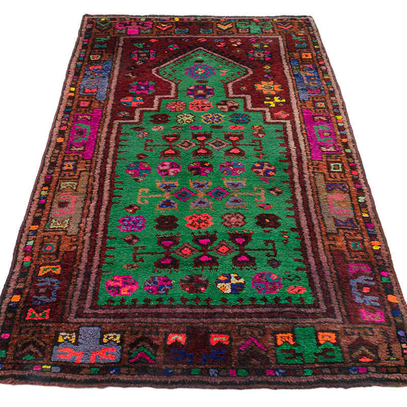 Alfombra Vintage Turca Anudada a Mano - 85 cm x 147 cm - K0076480