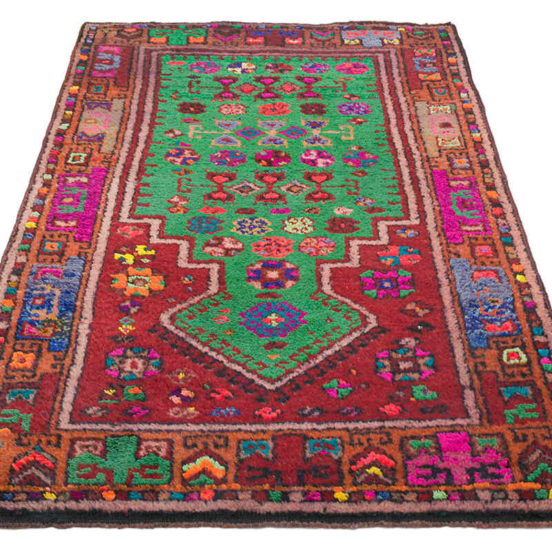 Alfombra Vintage Turca Anudada a Mano - 85 cm x 147 cm - K0076480