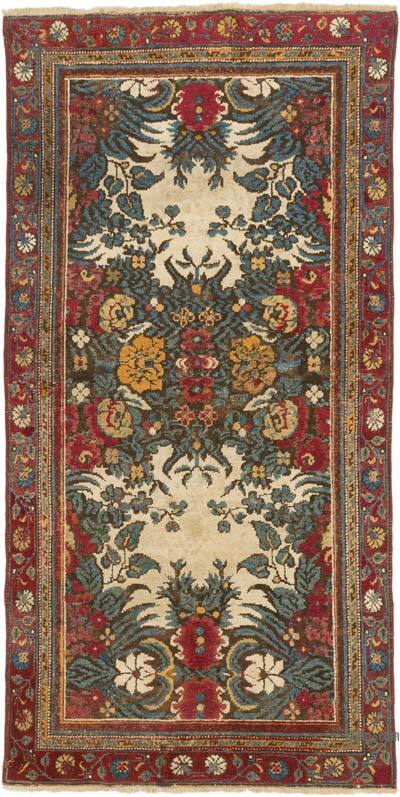 Alfombra Vintage Turca Anudada a Mano - 84 cm x 165 cm