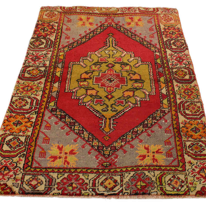 Vintage Turkish Hand-Knotted Runner - 3' 3" x 4' 6" (39" x 54") - K0076500