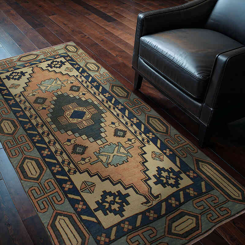 Vintage Turkish Hand-Knotted Runner - 3' 7" x 6' 6" (43" x 78") - K0076508