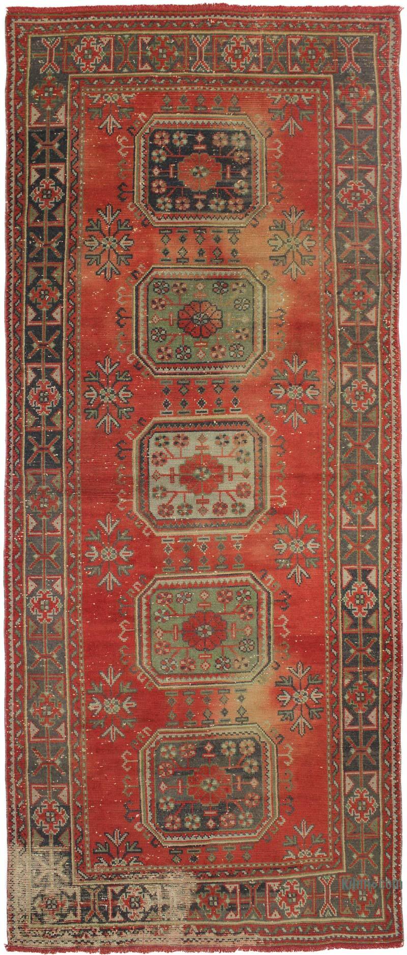 Vintage Turkish Hand-Knotted Runner - 4' 6" x 10' 9" (54" x 129") - K0076513