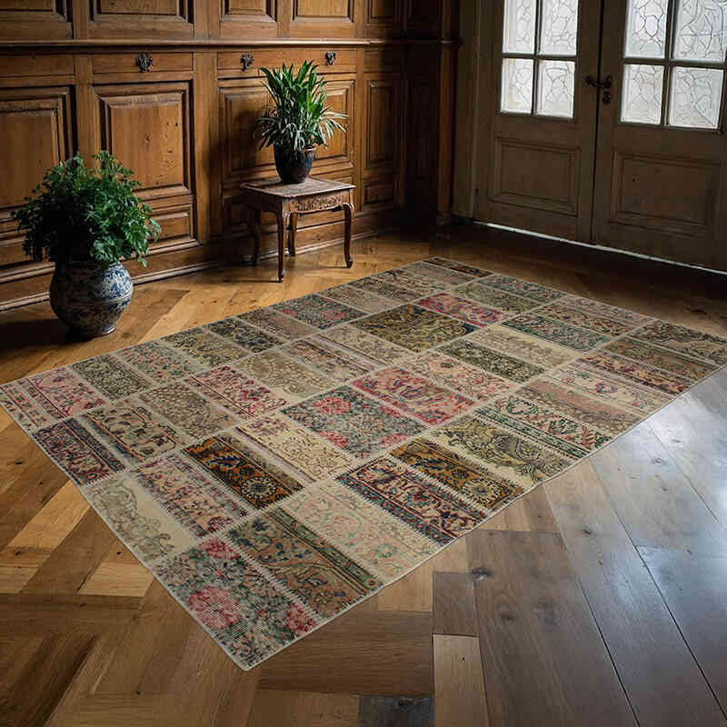 Alfombra Turca de Retazos - 168 cm x 250 cm - K0076519