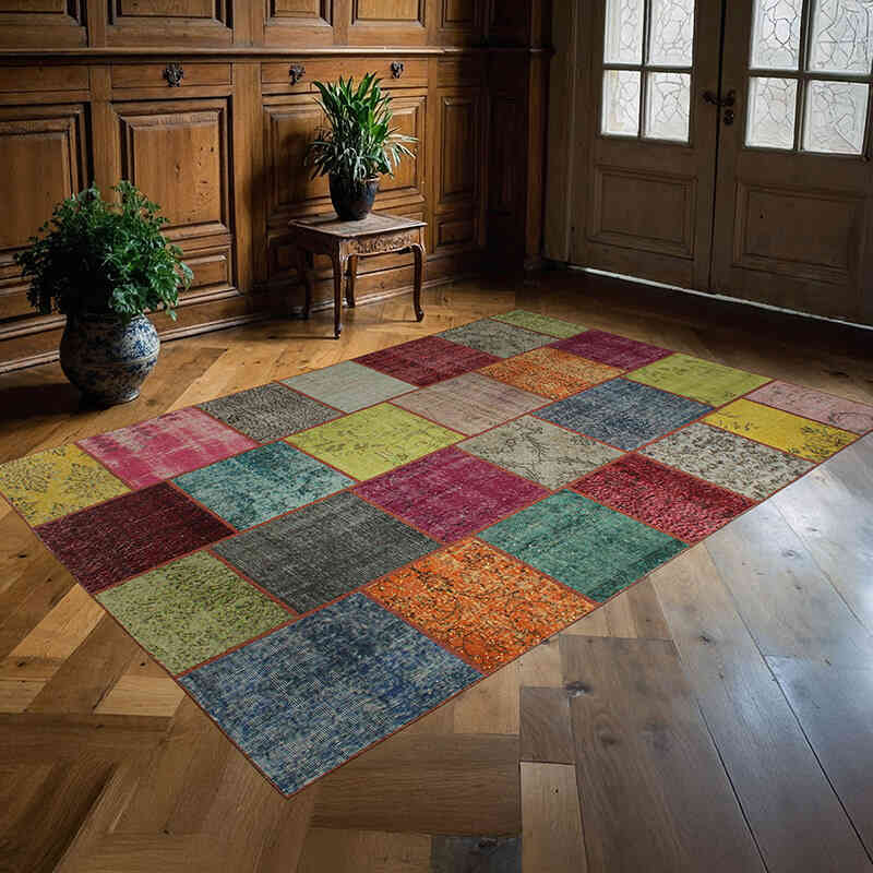 Alfombra Turca de Retazos - 165 cm x 245 cm - K0076520