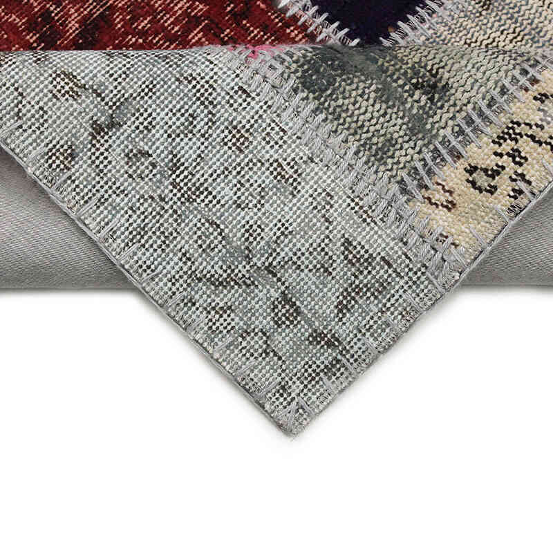 Boyalı Patchwork Halı - 90 cm x 306 cm - K0076528