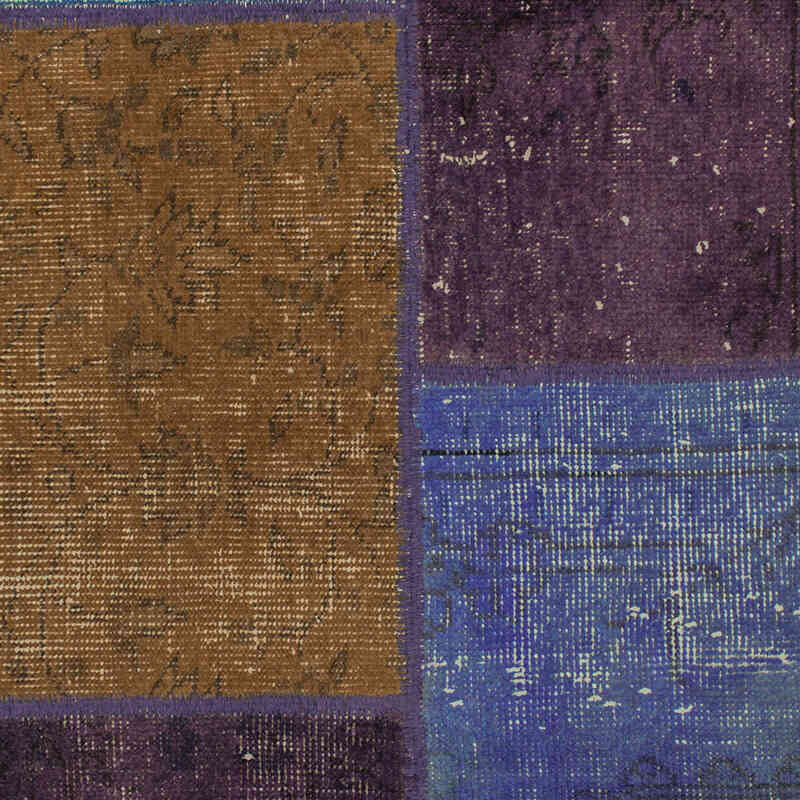 Patchwork Hand-Knotted Turkish Runner - 2' 11" x 6' 7" (35" x 79") - K0076537