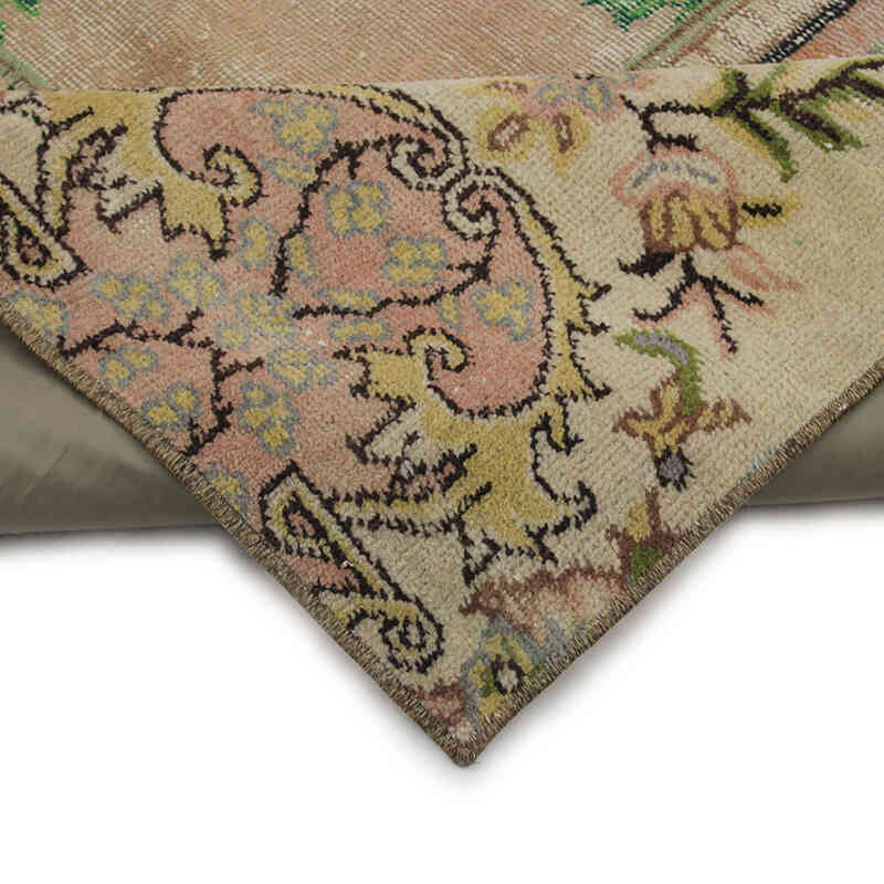 Patchwork Hand-Knotted Turkish Rug - 5' 6" x 8' 8" (66" x 104") - K0076547
