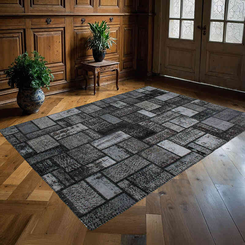 Alfombra Turca de Retazos - 172 cm x 238 cm - K0076555