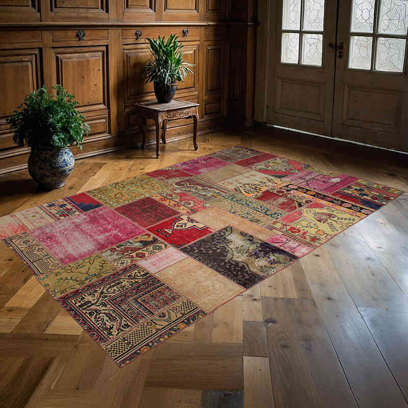 Alfombra Turca de Retazos - 168 cm x 262 cm - K0076568