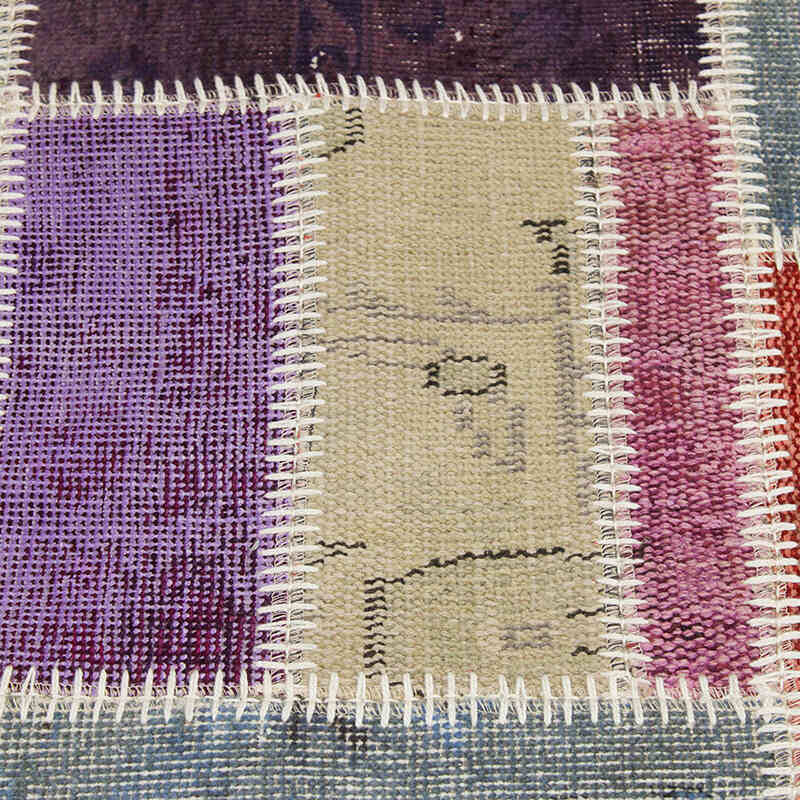 Patchwork Hand-Knotted Turkish Rug - 4' 10" x 6' 11" (58" x 83") - K0076570